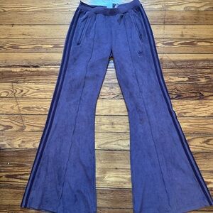 Adidas Flared Suede-like Track Pants